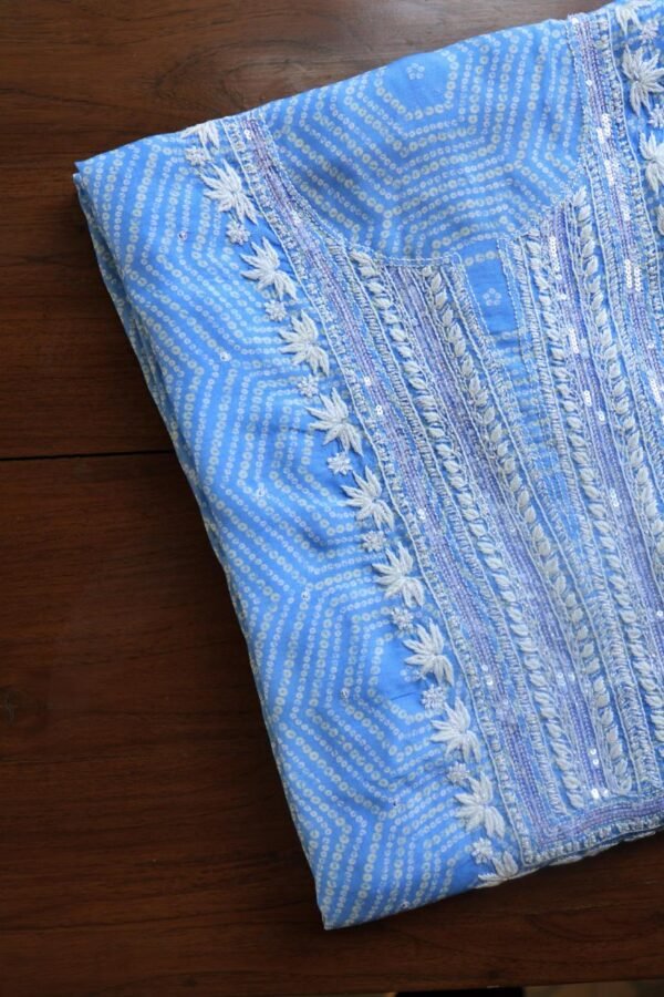 Muslin Chikankari Kurta Fabrics - Image 6