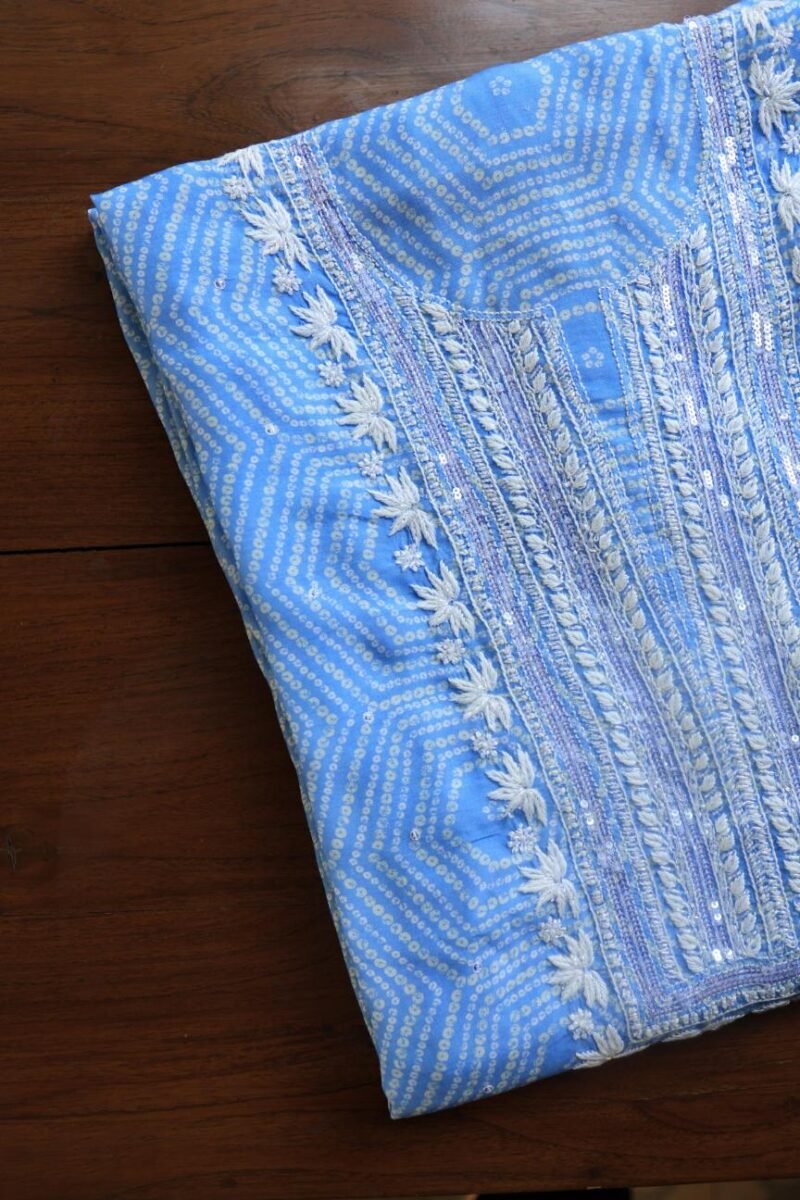Muslin Chikankari Kurta Fabrics