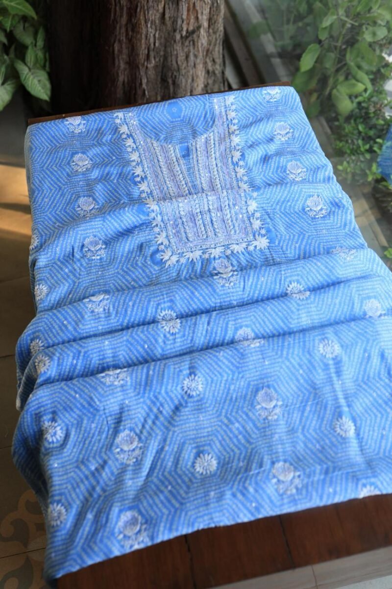 Muslin Chikankari Kurta Fabrics