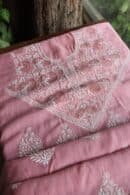 Onion Pink Daraz Chanderi Chikankari Kurta Fabrics