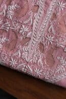 Onion Pink Daraz Chanderi Chikankari Kurta Fabrics