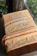 Peach Mal Cotton Chikankari Unstitched Kurta Dupatta Fabrics With Kamdani