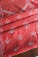 Red Daraz Chanderi Chikankari Unstitched Kurta Fabrics