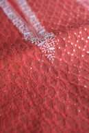 Red Daraz Chanderi Chikankari Unstitched Kurta Fabrics