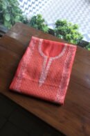 Red Daraz Chanderi Chikankari Unstitched Kurta Fabrics