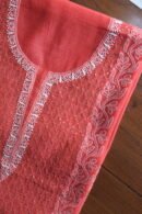 Red Daraz Chanderi Chikankari Unstitched Kurta Fabrics