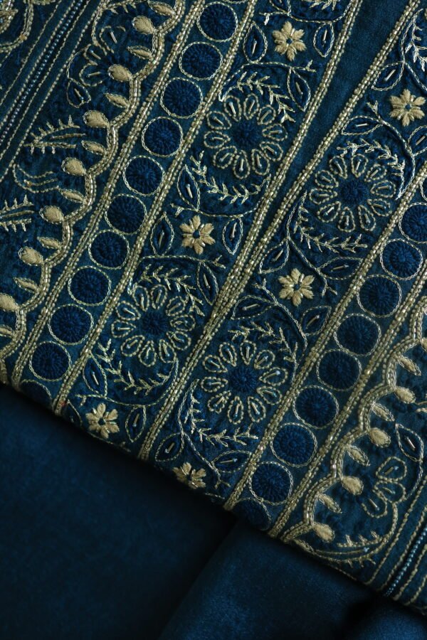 Roheen Moonga Silk Chikankari Unstitched Fabrics - Image 4