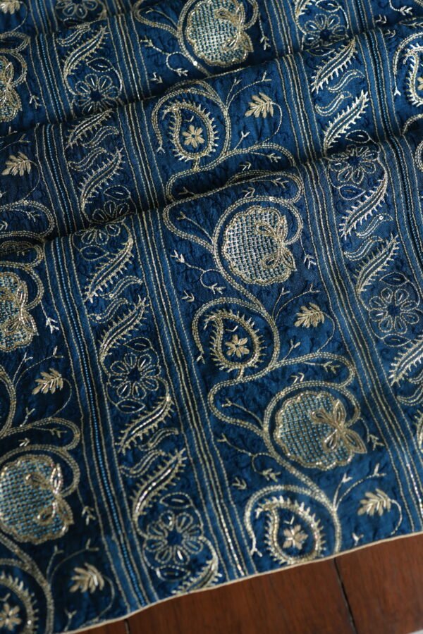 Roheen Moonga Silk Chikankari Unstitched Fabrics - Image 7