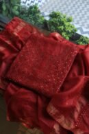 Roheen Tussar Silk Fine Chikankari Unstitched Fabrics
