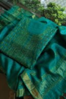 Roheen Tussar Silk Fine Chikankari Unstitched Fabrics