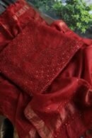 Roheen Tussar Silk Fine Chikankari Unstitched Fabrics