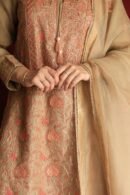 Stripe Organza Chikankari Sharara Set