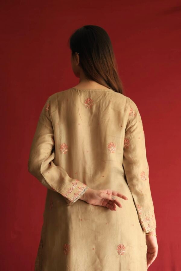 Stripe Organza Chikankari Sharara Set - Image 9