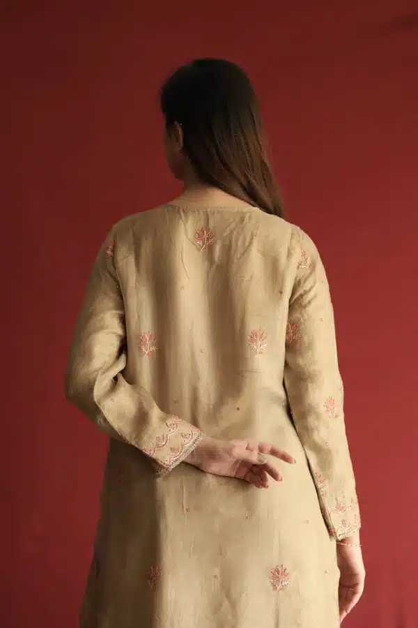 Stripe Organza Chikankari Sharara Set - Image 9