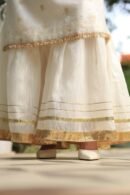 White Banarasi Zari Chanderi Chikankari Sharara Set