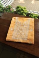 Yellow Kota Cotton Chikankari Unstitched Kurta Fabrics