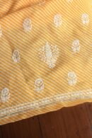 Yellow Kota Cotton Chikankari Unstitched Kurta Fabrics