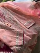 Chanderi Daraz Applique Chikankari Mukaish Kurta Dupatta Set