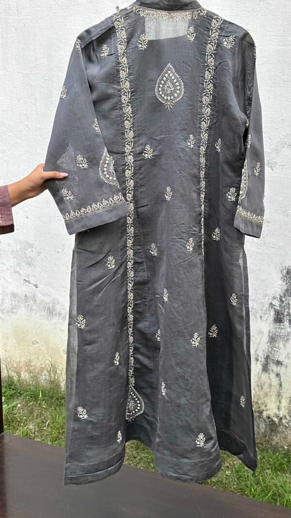 SICO Mal Chikankari Kurta With Mukaish Kamdani – Ready to Wear - Image 2