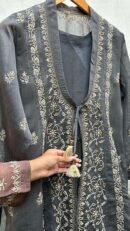 SICO Mal Chikankari Kurta With Mukaish Kamdani – Ready to Wear