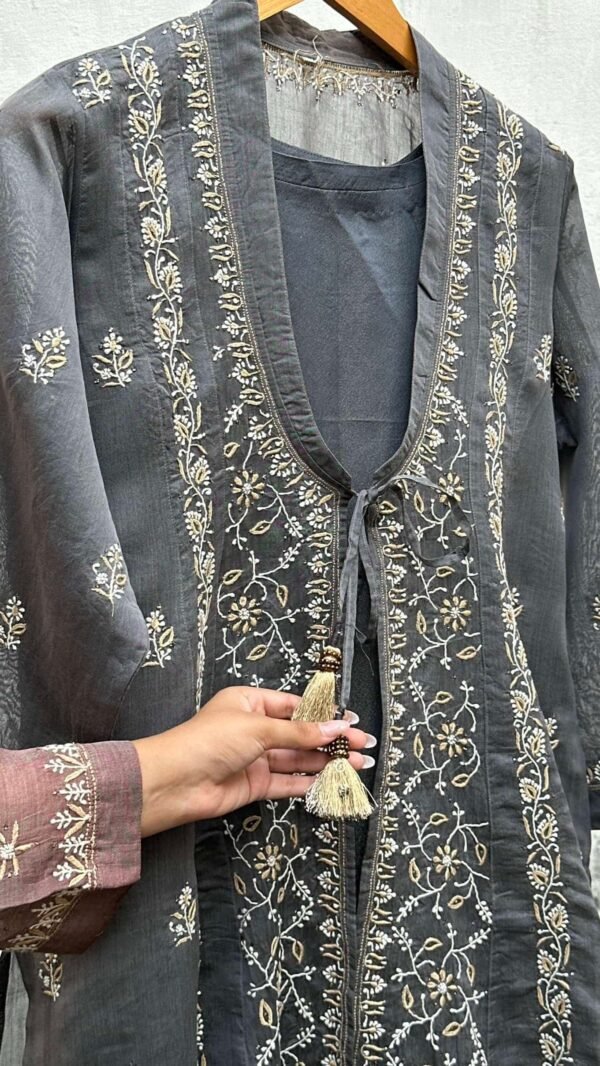 SICO Mal Chikankari Kurta With Mukaish Kamdani – Ready to Wear