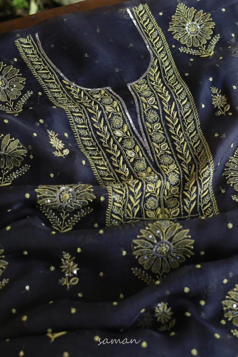 Midnight Blue | Noor Organza Silk Fabrics