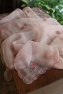 Baby Pink Noor Organza Silk Chikankari Unstitched Kurta Dupatta Set
