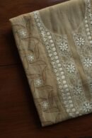 Beige Daraz Chanderi Chikankari Kurta Fabrics