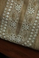Beige Daraz Chanderi Chikankari Kurta Fabrics