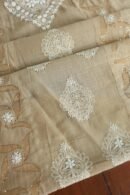 Beige Daraz Chanderi Chikankari Kurta Fabrics