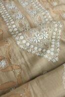 Beige Daraz Chanderi Chikankari Kurta Fabrics