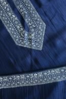 Blue Malmal Chikankari Unstitched Men's Kurtas Fabrics