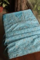 Blue Paper Tussar Resham Chikankari Unstitched Kurta Dupatta Set