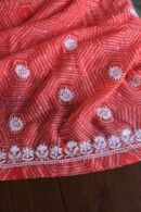 Carrot Pink Muslin Chikankari Kurta Fabrics