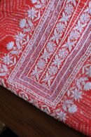 Carrot Pink Muslin Chikankari Kurta Fabrics