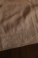 Coffee Brown Maheshwari Chikankari Unstitched Fabric