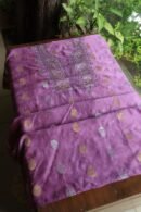 Dark Mauve Banarasi Zari Chanderi Unstitched Chikankari Fabrics