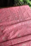 Dark Pink Maheshwari Chikankari Unstitched Fabric