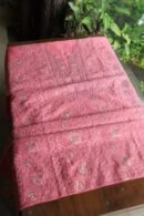 Dark Pink Maheshwari Chikankari Unstitched Fabric