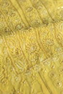 Dull Yellow Maheshwari Chikankari Unstitched Fabric