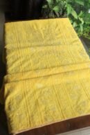 Dull Yellow Maheshwari Chikankari Unstitched Fabric