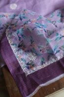 Floral Printed Kota Chikankari With Sequins Work Unstitched Kurta Dupatta Set