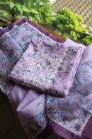 Floral Printed Kota Chikankari With Sequins Work Unstitched Kurta Dupatta Set