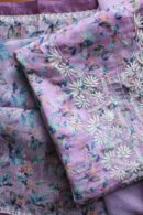 Floral Printed Kota Chikankari With Sequins Work Unstitched Kurta Dupatta Set