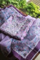 Floral Printed Kota Chikankari With Sequins Work Unstitched Kurta Dupatta Set
