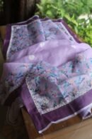 Floral Printed Kota Chikankari With Sequins Work Unstitched Kurta Dupatta Set