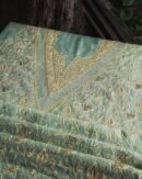 Green Mal Chanderi Silk Chikankari With Sequins Unstitched Kurta Dupatta Set