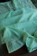 Green Mal Chanderi Silk Chikankari With Sequins Unstitched Kurta Dupatta Set
