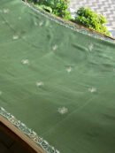 Green Silk Gheecha Palla Kota Chikankari Saree