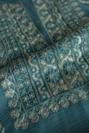 Green Handloom Kota Chikankari With Mirror Work Unstitched Kurta Dupatta Set